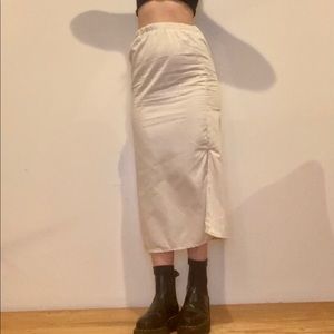 Hand Sewn Cotton Slip skirt in Ivory